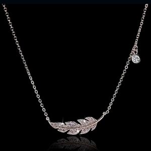 NWT Bohemian Crystal Angel Feather Wing Pendant Necklace